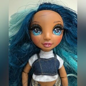 Rainbow Blue and White Fashion Doll with Accessories